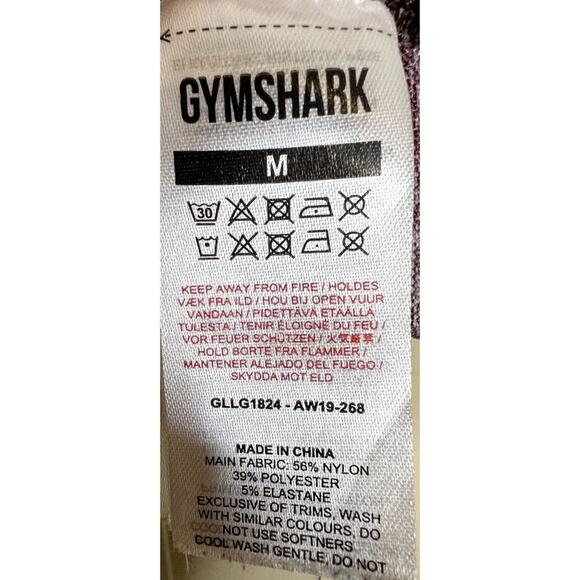 Gymshark High Waisted Flex Legging Workout Gorpcore Yoga Berry Rose Women Medium - Picture 3 of 5